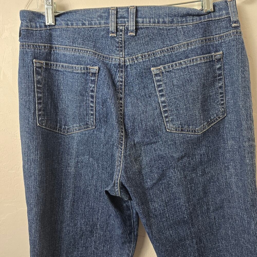 St. John Bay Straight Leg Pants Women Cotton Blend Casual Classic Blue 14P - Picture 7 of 13